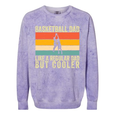 Basketball Dad Design Father Day Basketball Father Gift Colorblast Crewneck Sweatshirt