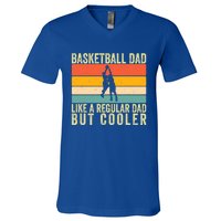 Basketball Dad Design Father Day Basketball Father Gift V-Neck T-Shirt