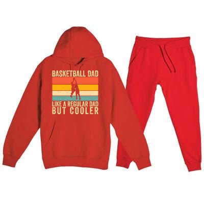 Basketball Dad Design Father Day Basketball Father Gift Premium Hooded Sweatsuit Set