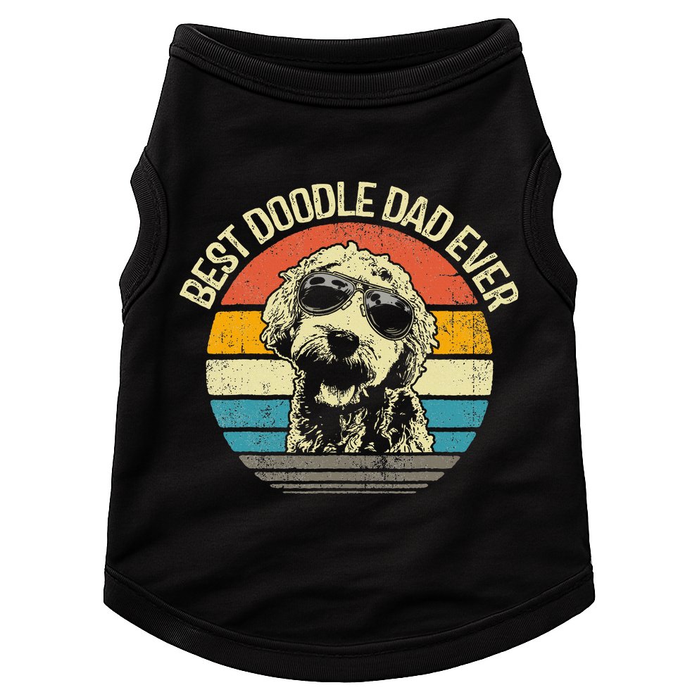 Best Doodle Dad Ever Funny Goldendoodle Dad Vintage Gifts  Doggie Tank