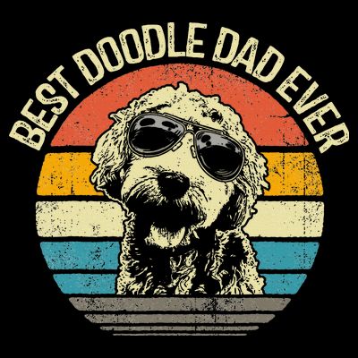 Best Doodle Dad Ever Funny Goldendoodle Dad Vintage Gifts  T-Shirt