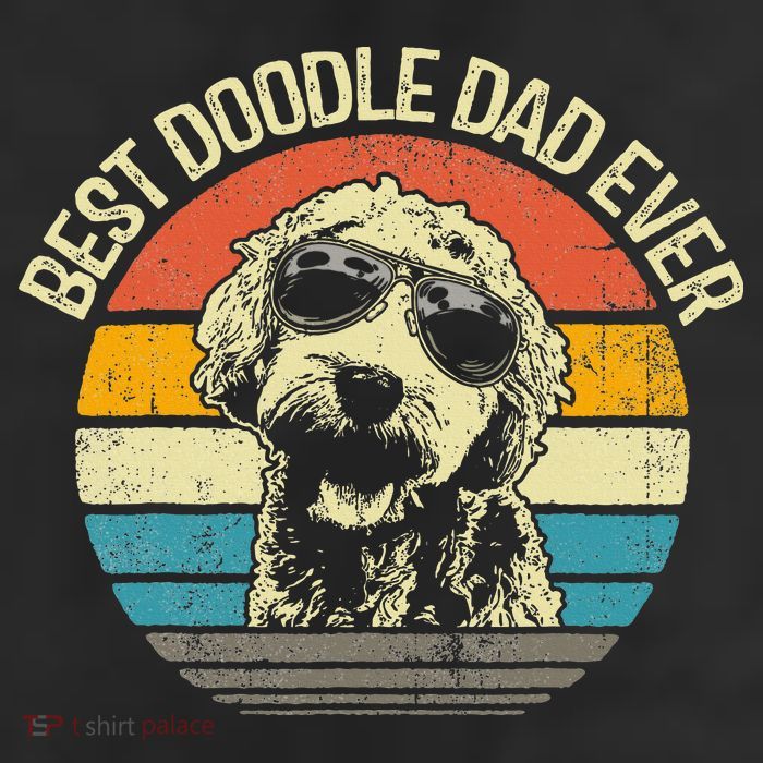 Best Doodle Dad Ever Funny Goldendoodle Dad Vintage Gifts  Beanie