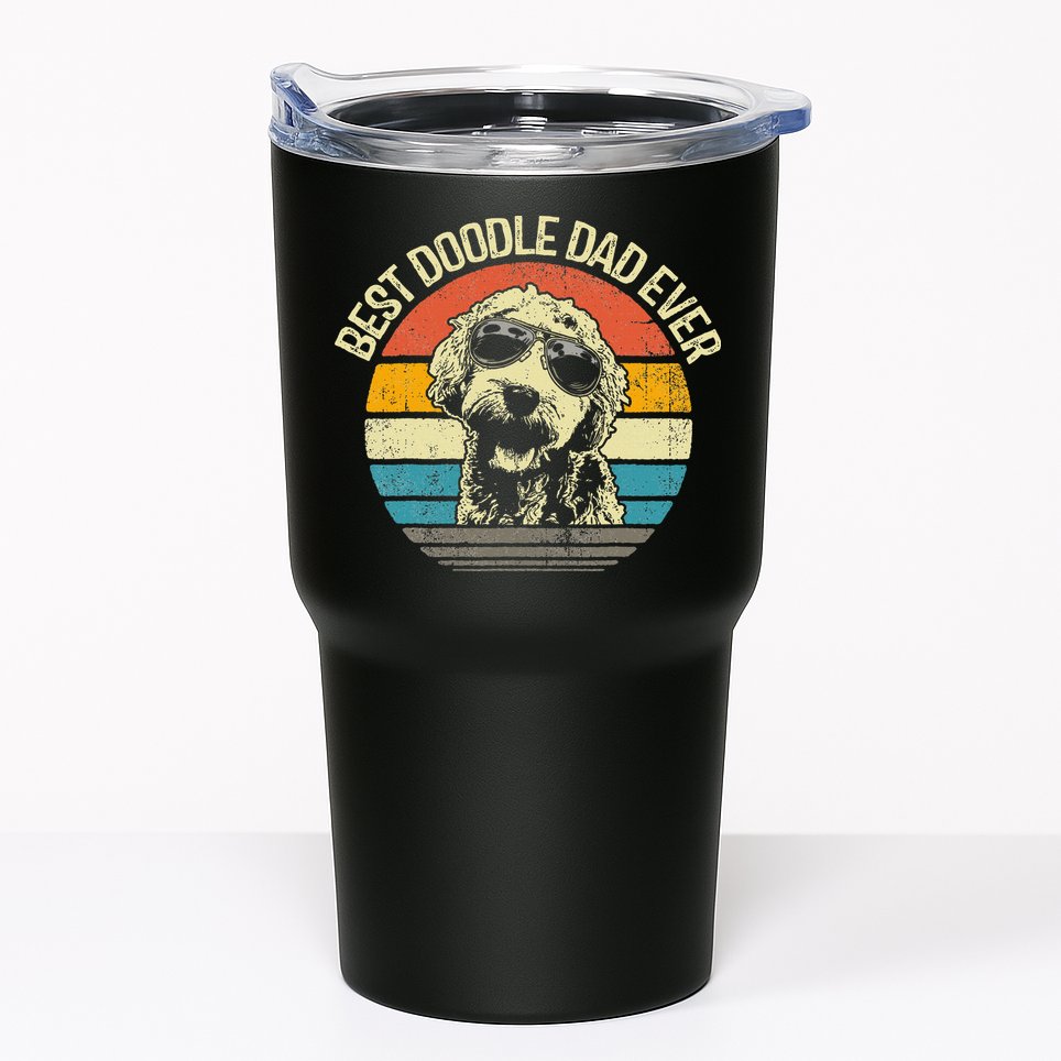 Best Doodle Dad Ever Funny Goldendoodle Dad Vintage Gifts  Tumbler