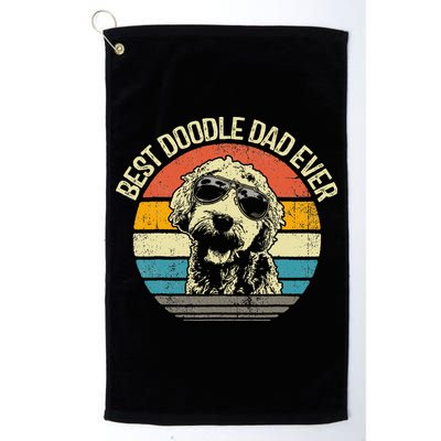 Best Doodle Dad Ever Funny Goldendoodle Dad Vintage Gifts  Golf Towel