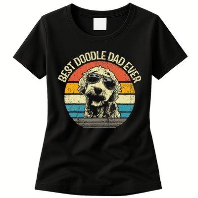 Best Doodle Dad Ever Funny Goldendoodle Dad Vintage Gifts  Womens T-Shirt