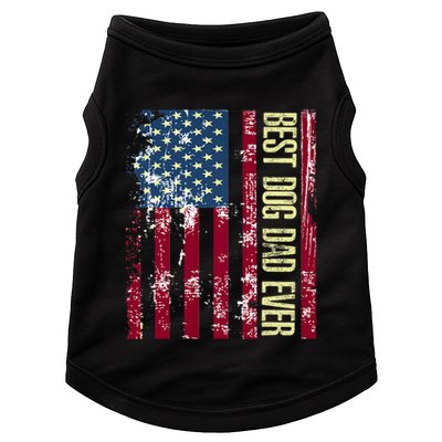 Best Dog Dad Ever Gift American Flag Fathers Day Doggie Tank