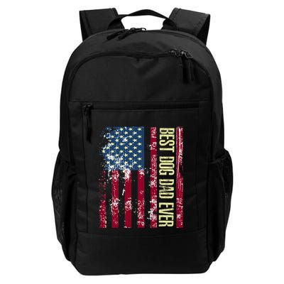 Best Dog Dad Ever Gift American Flag Fathers Day Backpack