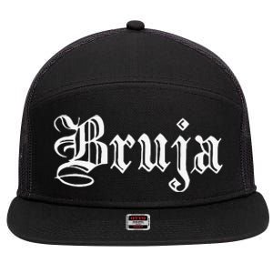 Bruja Dia De Muertos Mexican Halloween Witch Latina 7 Panel Mesh Trucker Snapback Hat