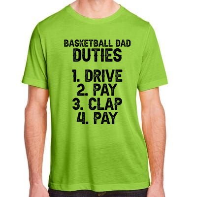 Basketball Dad Duties Dad Of A Basketball Player Father Cute Gift Adult ChromaSoft Performance T-Shirt