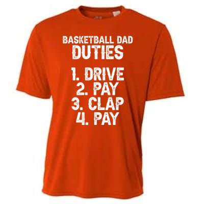 Basketball Dad Duties Dad Of A Basketball Player Father Cute Gift Cooling Performance Crew T-Shirt