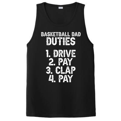 Basketball Dad Duties Dad Of A Basketball Player Father Cute Gift PosiCharge Competitor Tank