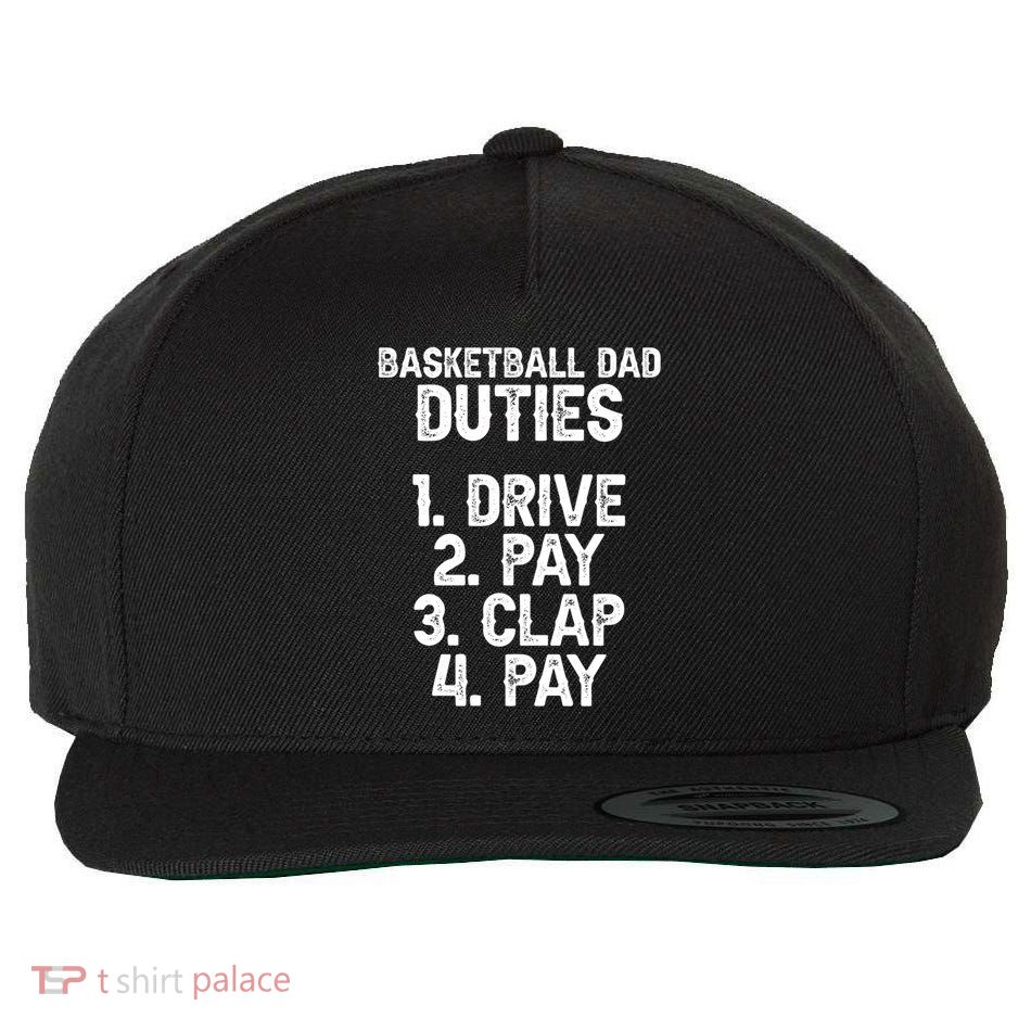 Basketball Dad Duties Dad Of A Basketball Player Father Cute Gift Wool Snapback Cap