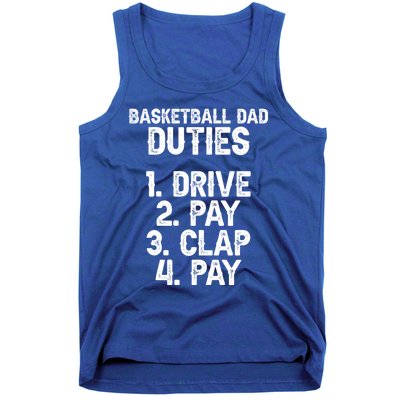 Basketball Dad Duties Dad Of A Basketball Player Father Cute Gift Tank Top