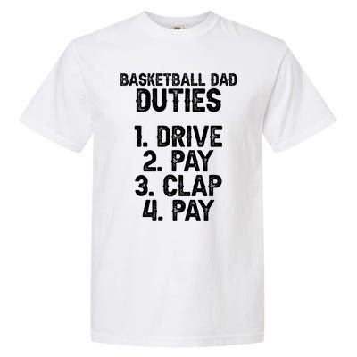 Basketball Dad Duties Dad Of A Basketball Player Father Cute Gift Garment-Dyed Heavyweight T-Shirt