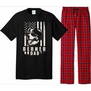 Berner Dog Dad American Flag Gifts For Best Father Daddy Pajama Set