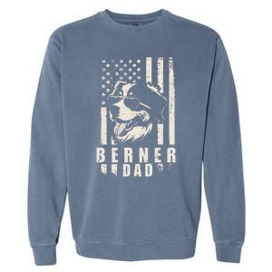 Berner Dog Dad American Flag Gifts For Best Father Daddy Garment-Dyed Sweatshirt