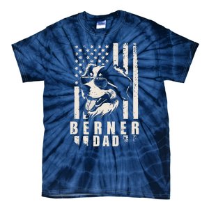 Berner Dog Dad American Flag Gifts For Best Father Daddy Tie-Dye T-Shirt