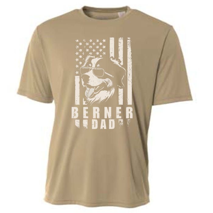 Berner Dog Dad American Flag Gifts For Best Father Daddy Cooling Performance Crew T-Shirt