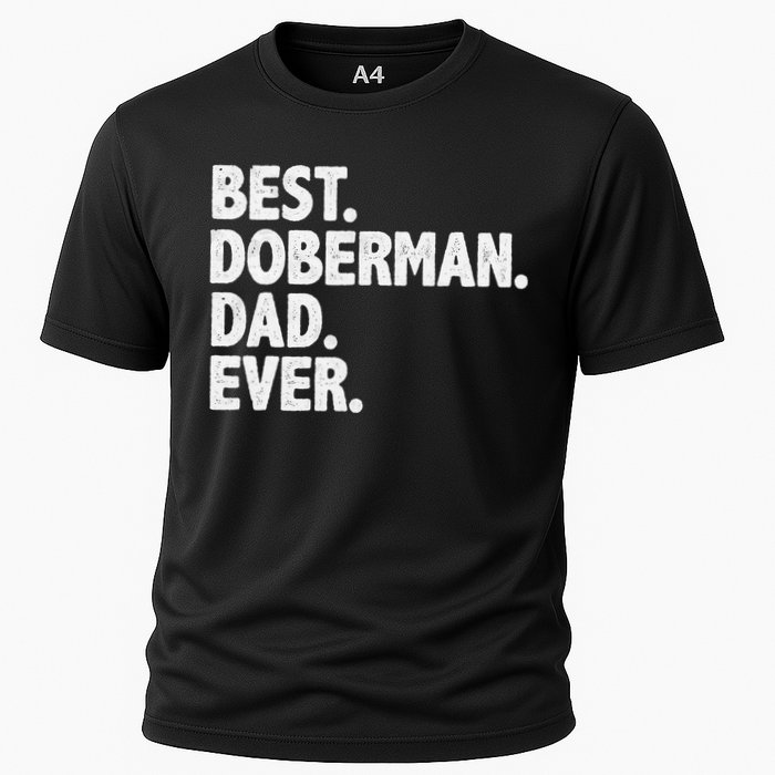 Best Doberman Dad Ever Funny Dog Owner Father's Day Cooling Performance Crew T-Shirt