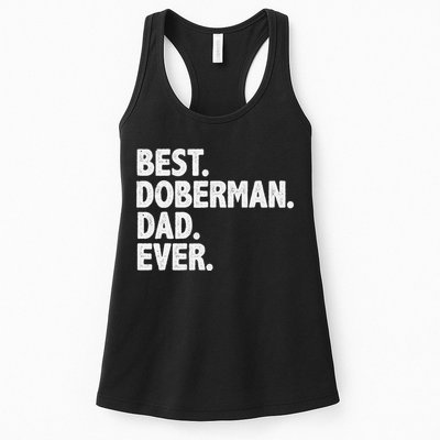Best Doberman Dad Ever Funny Dog Owner Father's Day Womens Tank Top