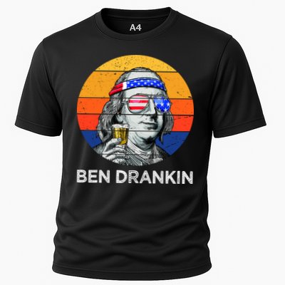 Ben Drankin Drinking Funny 4th Of July USA Merica America Performance Shirt