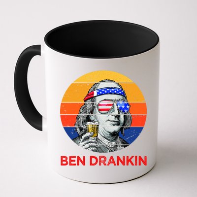 Ben Drankin Drinking Funny 4th Of July USA Merica America Mug