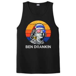 Ben Drankin Drinking Funny 4th Of July USA Merica America PosiCharge Competitor Tank