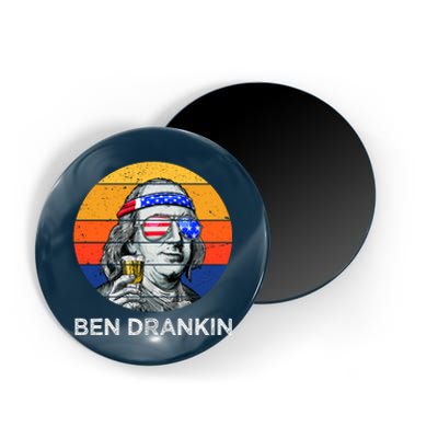 Ben Drankin Drinking Funny 4th Of July USA Merica America Magnet