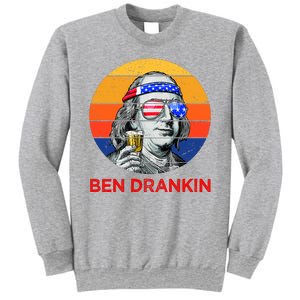 Ben Drankin Drinking Funny 4th Of July USA Merica America Sweatshirt