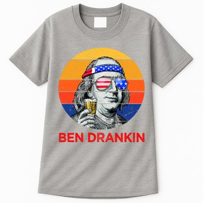 Ben Drankin Drinking Funny 4th Of July USA Merica America Tall T-Shirt