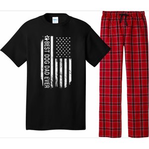 Best Dog Dad Ever American Flag Gift For Best Father Pajama Set