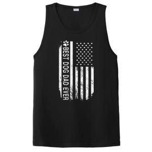 Best Dog Dad Ever American Flag Gift For Best Father PosiCharge Competitor Tank