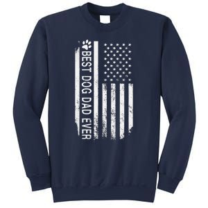 Best Dog Dad Ever American Flag Gift For Best Father Sweatshirt