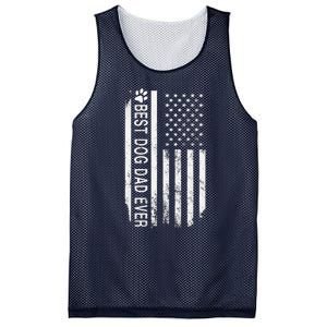 Best Dog Dad Ever American Flag Gift For Best Father Mesh Reversible Basketball Jersey Tank