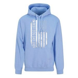 Best Dog Dad Ever American Flag Gift For Best Father Unisex Surf Hoodie