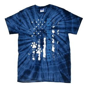 Best Dog Dad Ever American Flag FatherS Day Dog Lover Paw Tie-Dye T-Shirt