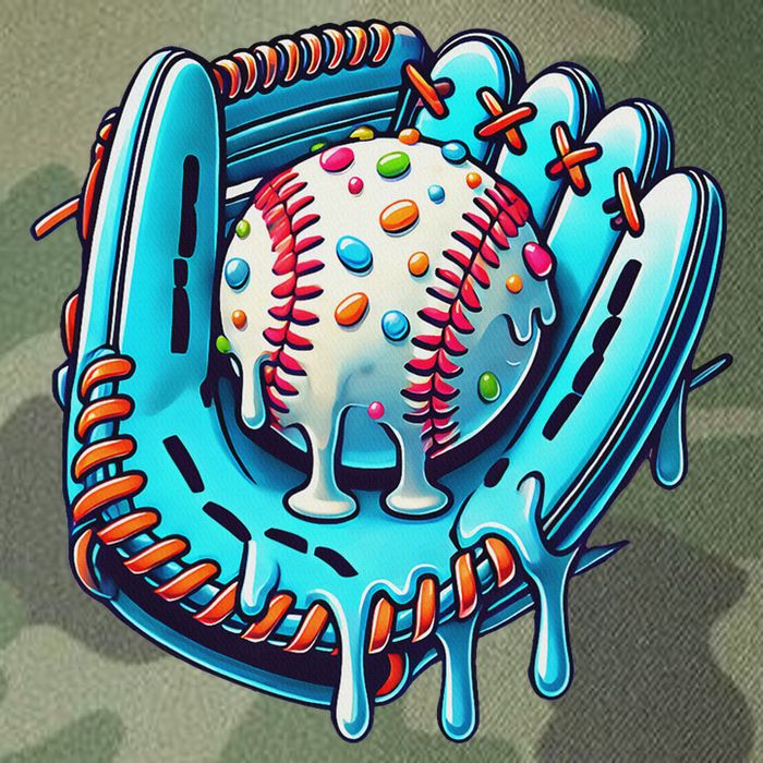 Baseball Drip Design Ice Cream Sprinkles Baseball Player Legacy Tie Dye Trucker Hat