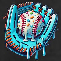Baseball Drip Design Ice Cream Sprinkles Baseball Player Cool Comfort Performance Bucket Hat