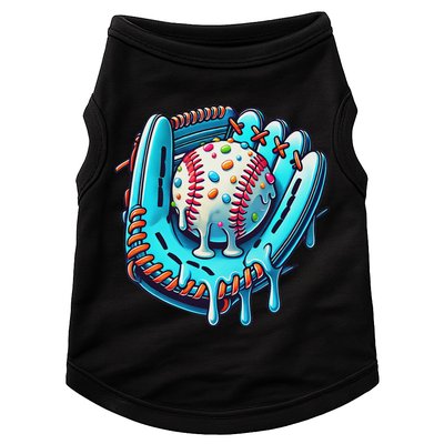 Baseball Drip Design Ice Cream Sprinkles Baseball Player Doggie Tank