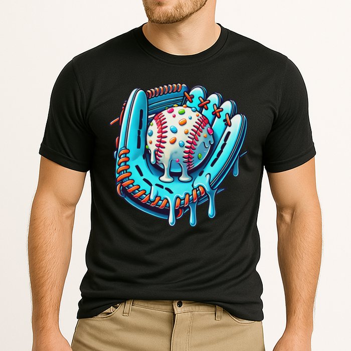 Baseball Drip Design Ice Cream Sprinkles Baseball Player Performance Shirt