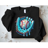 Baseball Drip Design Ice Cream Sprinkles Baseball Player Sweatshirt