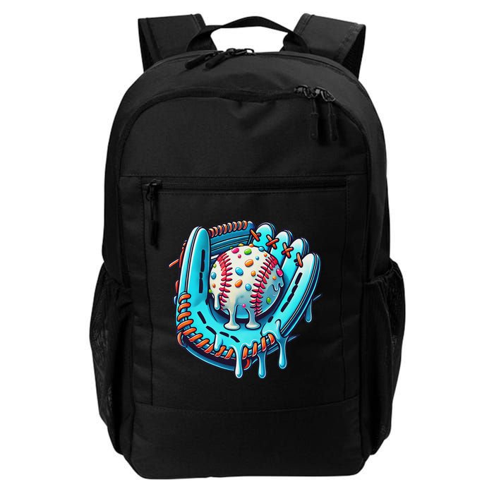 Baseball Drip Design Ice Cream Sprinkles Baseball Player Backpack