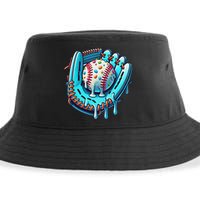 Baseball Drip Design Ice Cream Sprinkles Baseball Player Sustainable Bucket Hat