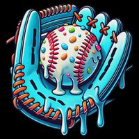 Baseball Drip Design Ice Cream Sprinkles Baseball Player 16 in Basic Backpack