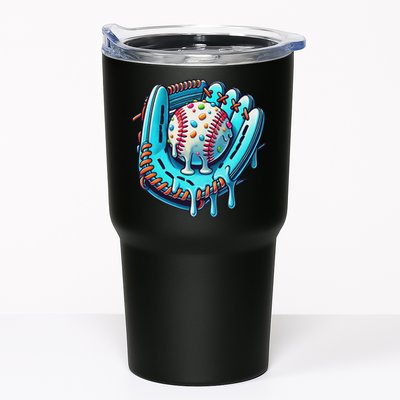 Baseball Drip Design Ice Cream Sprinkles Baseball Player Tumbler