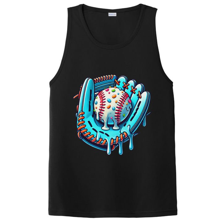 Baseball Drip Design Ice Cream Sprinkles Baseball Player PosiCharge Competitor Tank