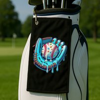Baseball Drip Design Ice Cream Sprinkles Baseball Player Golf Towel