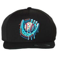 Baseball Drip Design Ice Cream Sprinkles Baseball Player Wool Snapback Cap