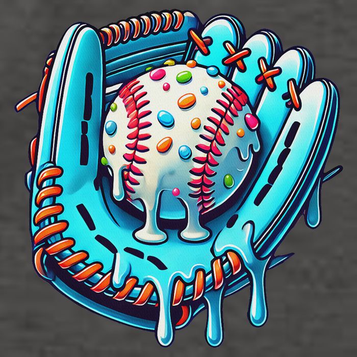Baseball Drip Design Ice Cream Sprinkles Baseball Player Vector Backpack
