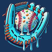 Baseball Drip Design Ice Cream Sprinkles Baseball Player Infant Baby Jersey Bodysuit